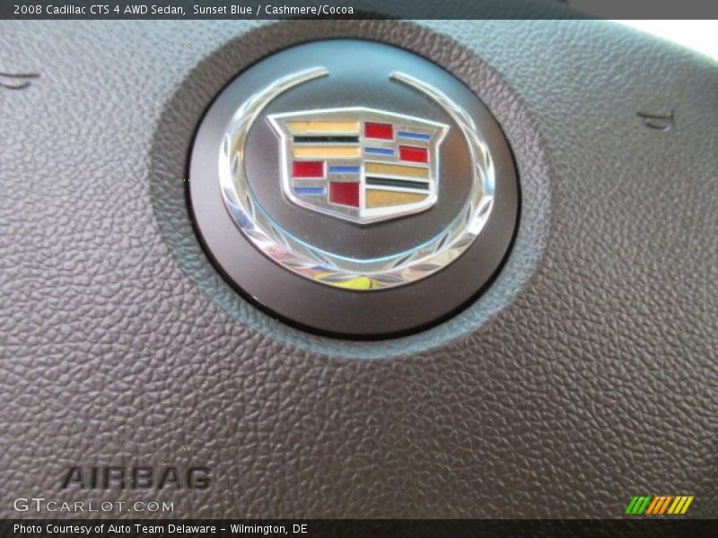 Sunset Blue / Cashmere/Cocoa 2008 Cadillac CTS 4 AWD Sedan