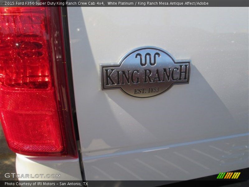 White Platinum / King Ranch Mesa Antique Affect/Adobe 2015 Ford F350 Super Duty King Ranch Crew Cab 4x4