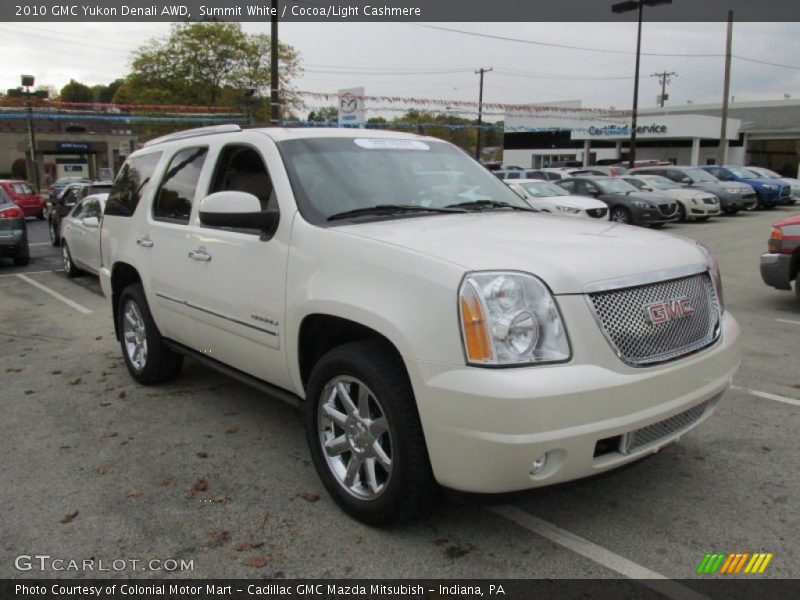 Summit White / Cocoa/Light Cashmere 2010 GMC Yukon Denali AWD
