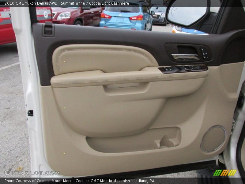 Summit White / Cocoa/Light Cashmere 2010 GMC Yukon Denali AWD