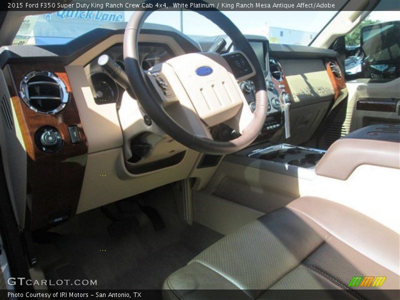 White Platinum / King Ranch Mesa Antique Affect/Adobe 2015 Ford F350 Super Duty King Ranch Crew Cab 4x4