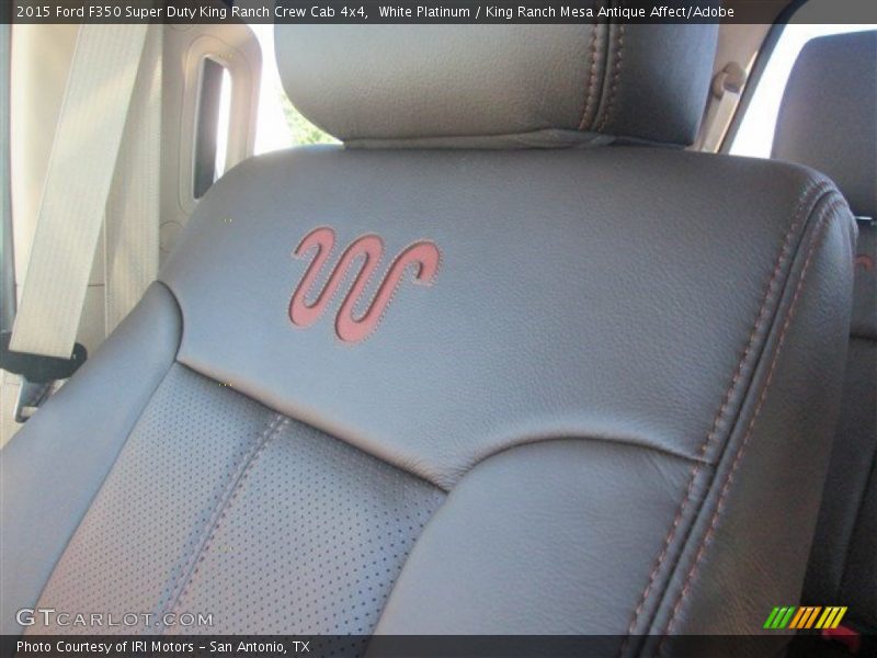 White Platinum / King Ranch Mesa Antique Affect/Adobe 2015 Ford F350 Super Duty King Ranch Crew Cab 4x4