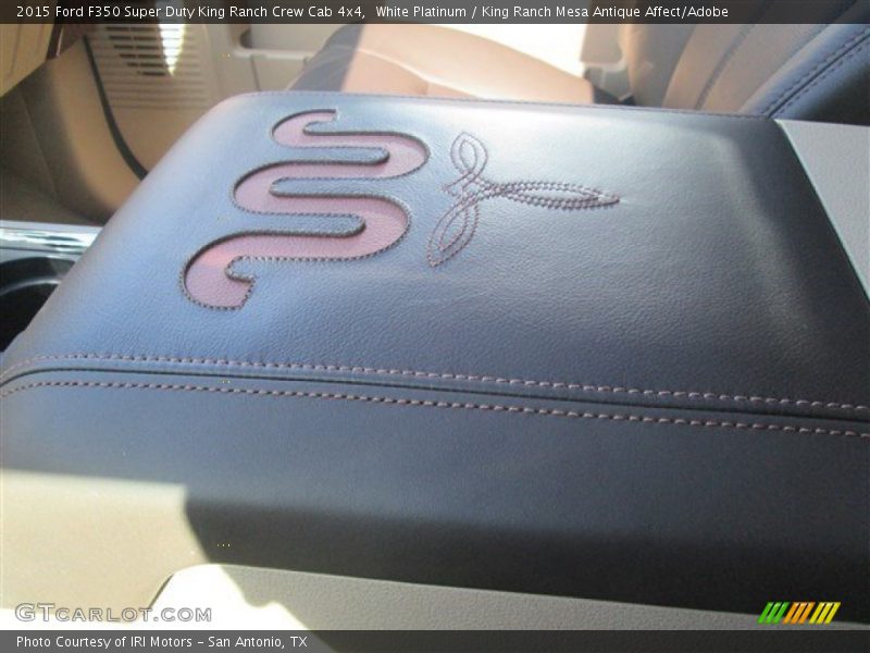 White Platinum / King Ranch Mesa Antique Affect/Adobe 2015 Ford F350 Super Duty King Ranch Crew Cab 4x4