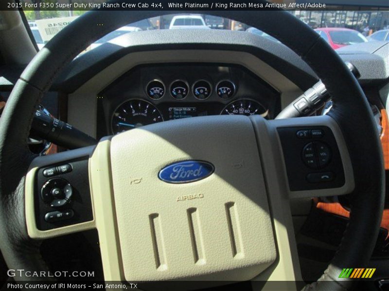 White Platinum / King Ranch Mesa Antique Affect/Adobe 2015 Ford F350 Super Duty King Ranch Crew Cab 4x4