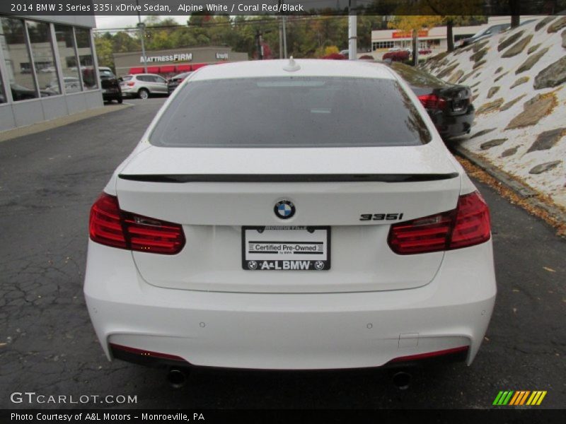 Alpine White / Coral Red/Black 2014 BMW 3 Series 335i xDrive Sedan