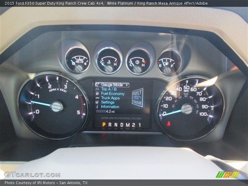 White Platinum / King Ranch Mesa Antique Affect/Adobe 2015 Ford F350 Super Duty King Ranch Crew Cab 4x4