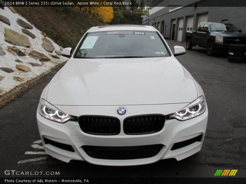 Alpine White / Coral Red/Black 2014 BMW 3 Series 335i xDrive Sedan