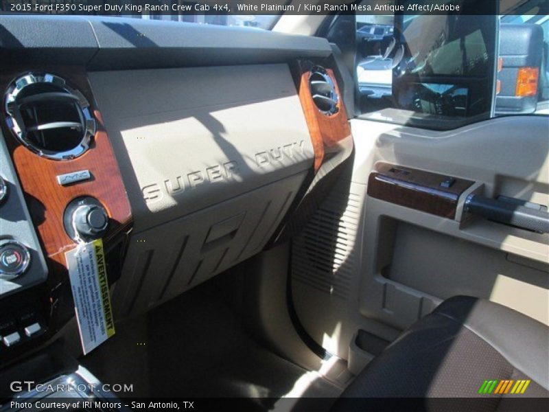White Platinum / King Ranch Mesa Antique Affect/Adobe 2015 Ford F350 Super Duty King Ranch Crew Cab 4x4