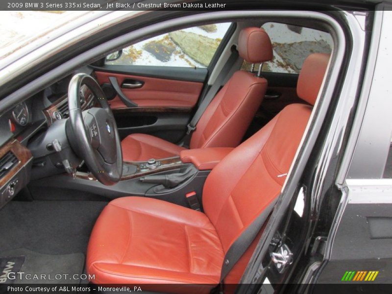 Jet Black / Chestnut Brown Dakota Leather 2009 BMW 3 Series 335xi Sedan