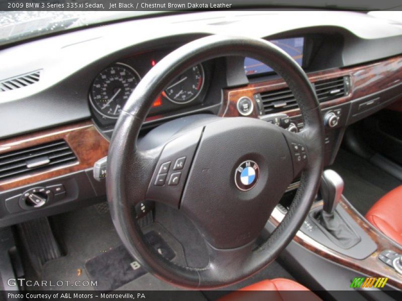 Jet Black / Chestnut Brown Dakota Leather 2009 BMW 3 Series 335xi Sedan
