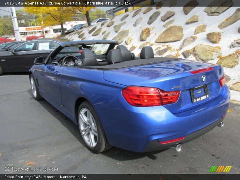 Estoril Blue Metallic / Black 2015 BMW 4 Series 435i xDrive Convertible