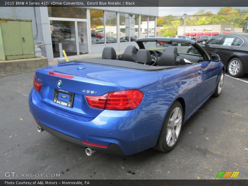 Estoril Blue Metallic / Black 2015 BMW 4 Series 435i xDrive Convertible