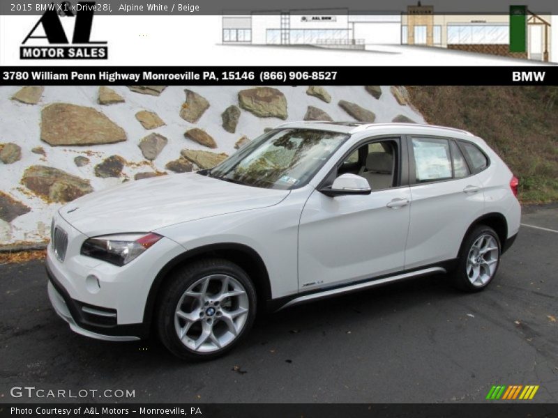 Alpine White / Beige 2015 BMW X1 xDrive28i