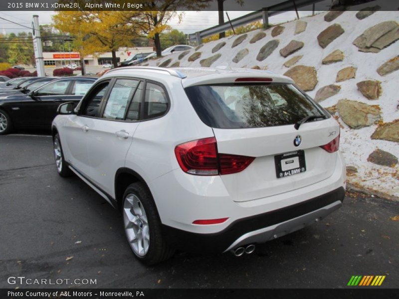 Alpine White / Beige 2015 BMW X1 xDrive28i
