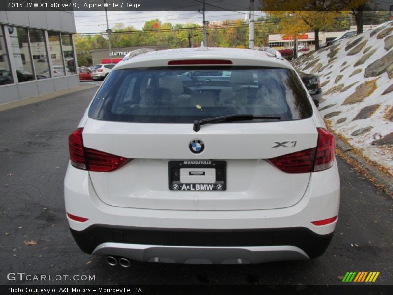 Alpine White / Beige 2015 BMW X1 xDrive28i