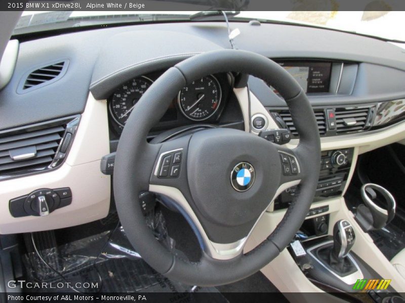 Alpine White / Beige 2015 BMW X1 xDrive28i