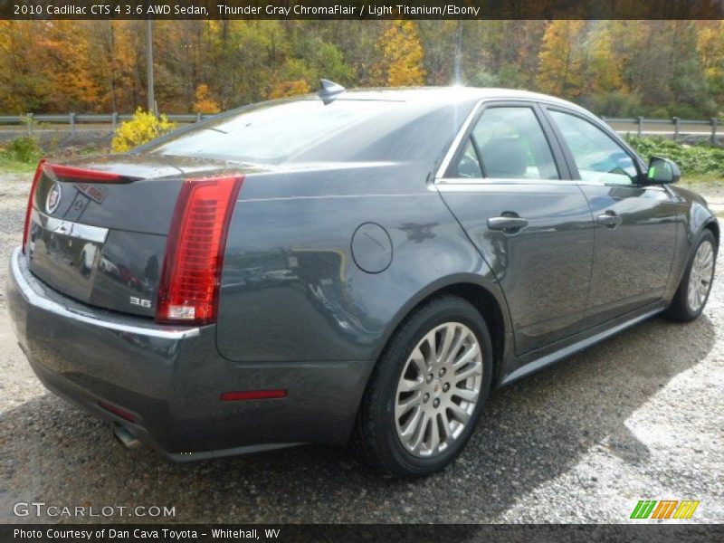 Thunder Gray ChromaFlair / Light Titanium/Ebony 2010 Cadillac CTS 4 3.6 AWD Sedan