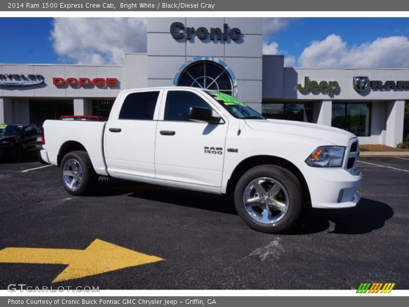 Bright White / Black/Diesel Gray 2014 Ram 1500 Express Crew Cab