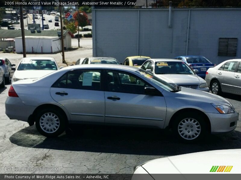 Alabaster Silver Metallic / Gray 2006 Honda Accord Value Package Sedan