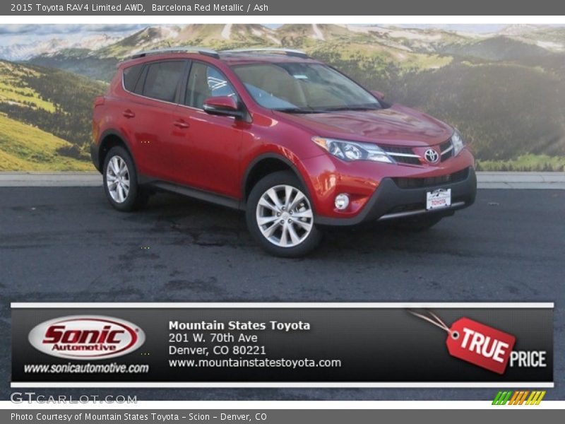 Barcelona Red Metallic / Ash 2015 Toyota RAV4 Limited AWD