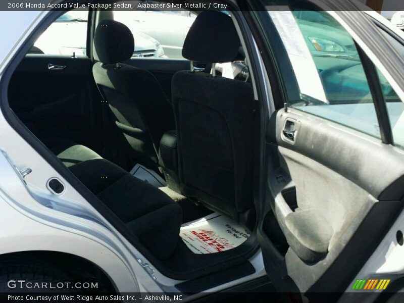 Alabaster Silver Metallic / Gray 2006 Honda Accord Value Package Sedan