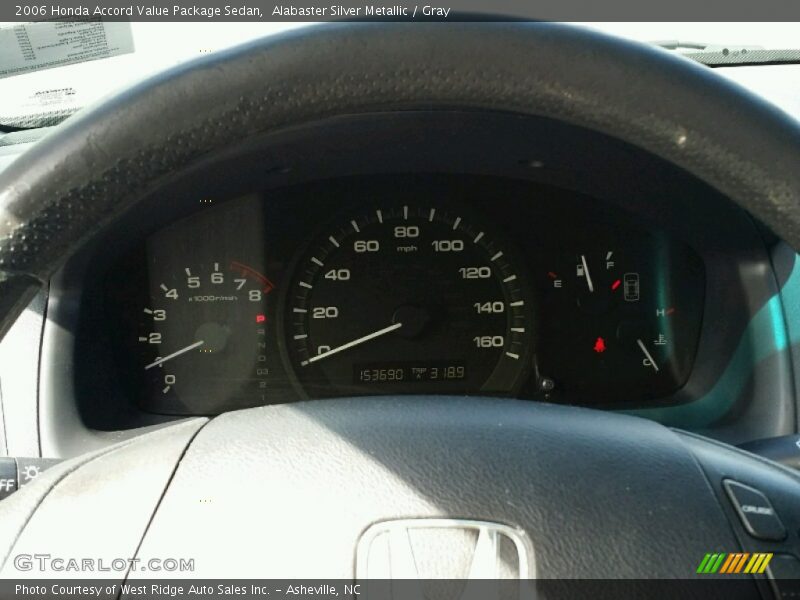 Alabaster Silver Metallic / Gray 2006 Honda Accord Value Package Sedan
