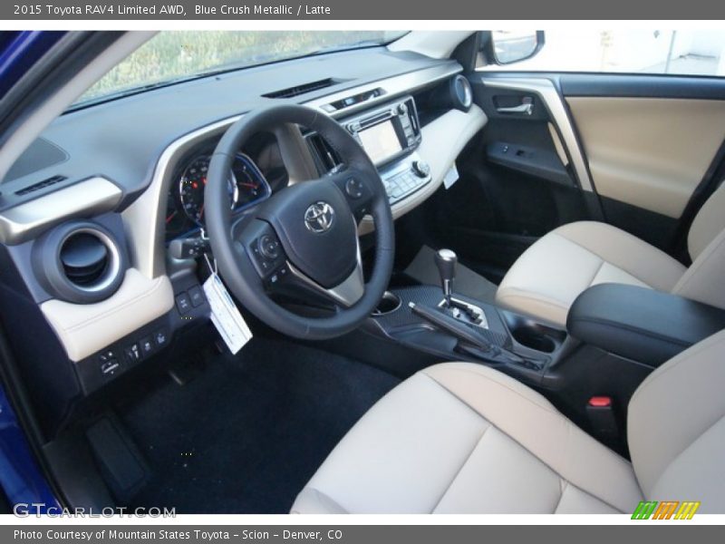 Blue Crush Metallic / Latte 2015 Toyota RAV4 Limited AWD