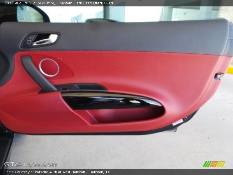 Phantom Black Pearl Effect / Red 2012 Audi R8 5.2 FSI quattro