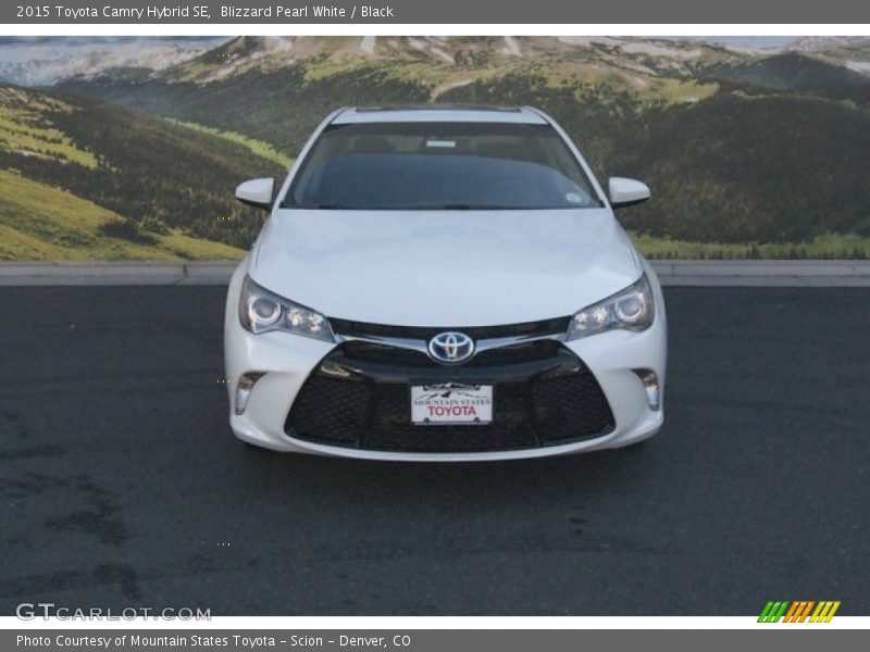 Blizzard Pearl White / Black 2015 Toyota Camry Hybrid SE