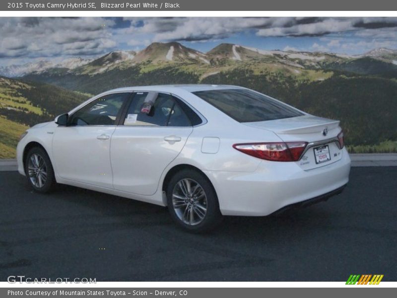 Blizzard Pearl White / Black 2015 Toyota Camry Hybrid SE