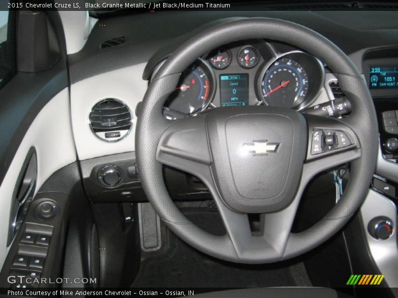Black Granite Metallic / Jet Black/Medium Titanium 2015 Chevrolet Cruze LS