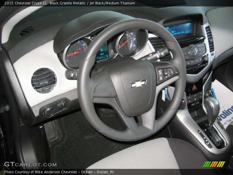 Black Granite Metallic / Jet Black/Medium Titanium 2015 Chevrolet Cruze LS