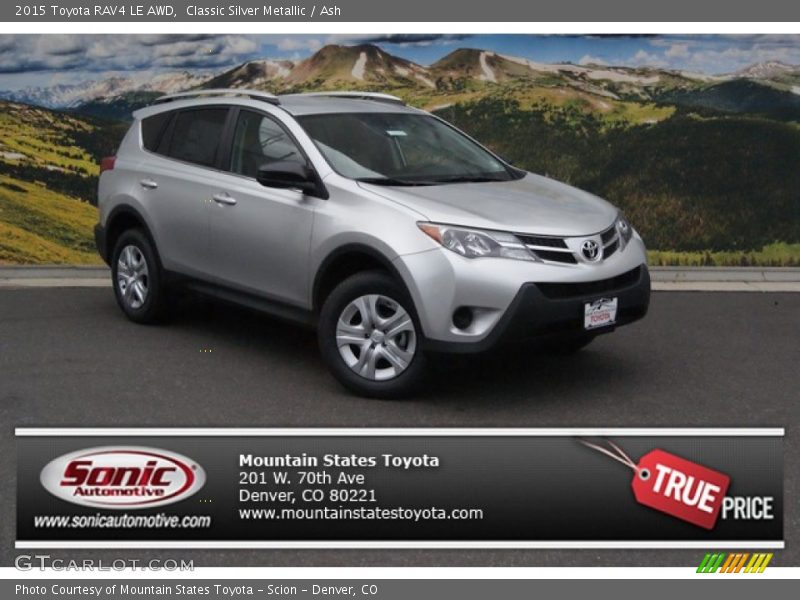 Classic Silver Metallic / Ash 2015 Toyota RAV4 LE AWD