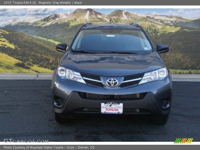 Magnetic Gray Metallic / Black 2015 Toyota RAV4 LE
