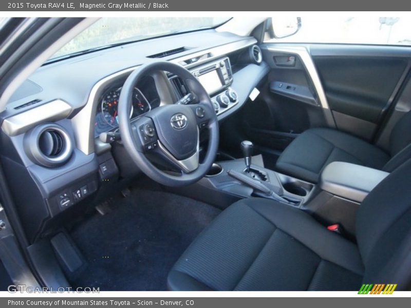 Magnetic Gray Metallic / Black 2015 Toyota RAV4 LE