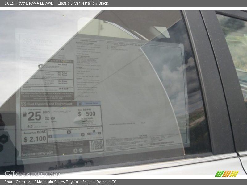 Classic Silver Metallic / Black 2015 Toyota RAV4 LE AWD