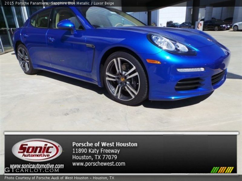 Sapphire Blue Metallic / Luxor Beige 2015 Porsche Panamera