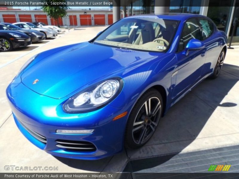 Sapphire Blue Metallic / Luxor Beige 2015 Porsche Panamera