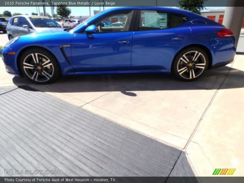 Sapphire Blue Metallic / Luxor Beige 2015 Porsche Panamera