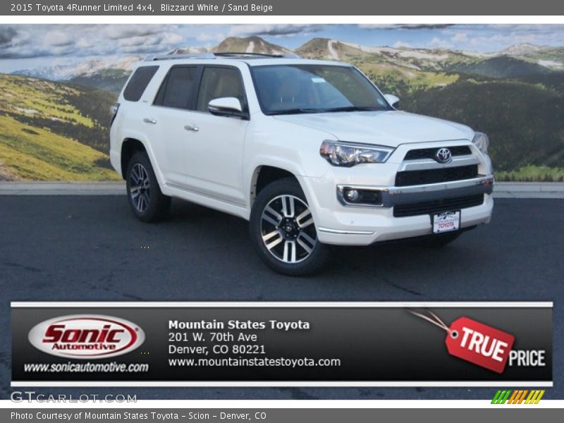 Blizzard White / Sand Beige 2015 Toyota 4Runner Limited 4x4