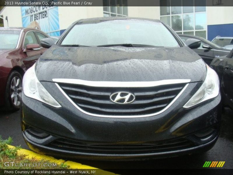 Pacific Blue Pearl / Gray 2013 Hyundai Sonata GLS