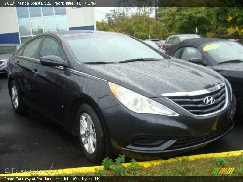 Pacific Blue Pearl / Gray 2013 Hyundai Sonata GLS
