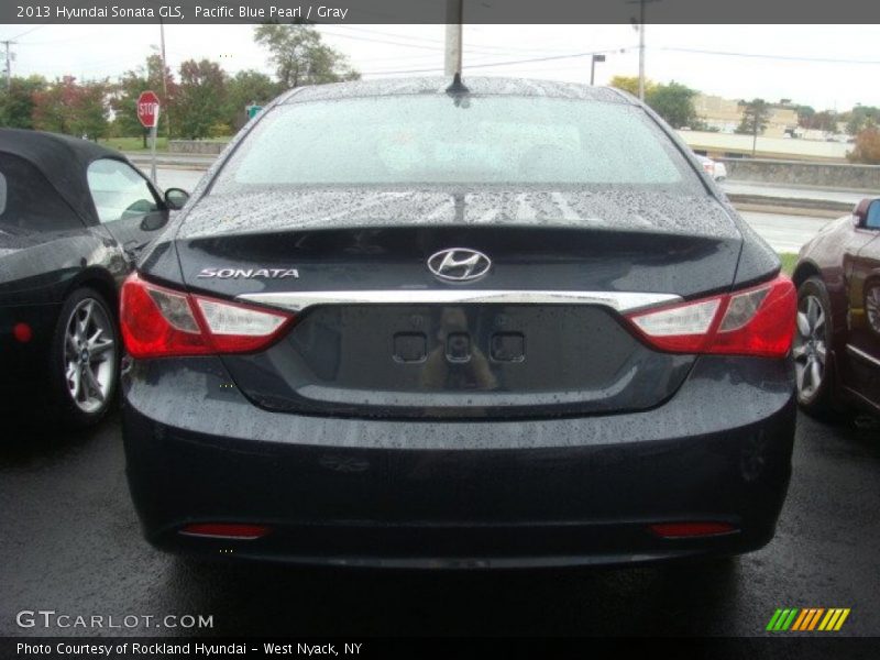 Pacific Blue Pearl / Gray 2013 Hyundai Sonata GLS