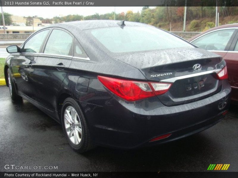 Pacific Blue Pearl / Gray 2013 Hyundai Sonata GLS