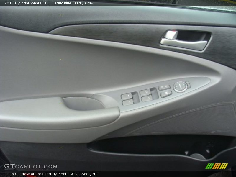 Pacific Blue Pearl / Gray 2013 Hyundai Sonata GLS