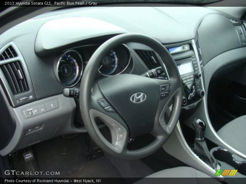 Pacific Blue Pearl / Gray 2013 Hyundai Sonata GLS