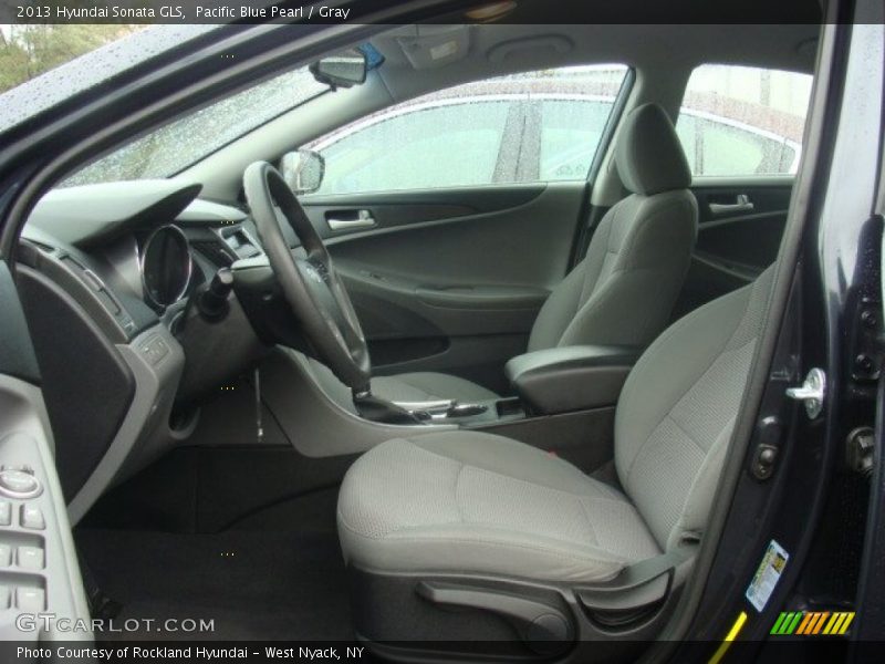 Pacific Blue Pearl / Gray 2013 Hyundai Sonata GLS