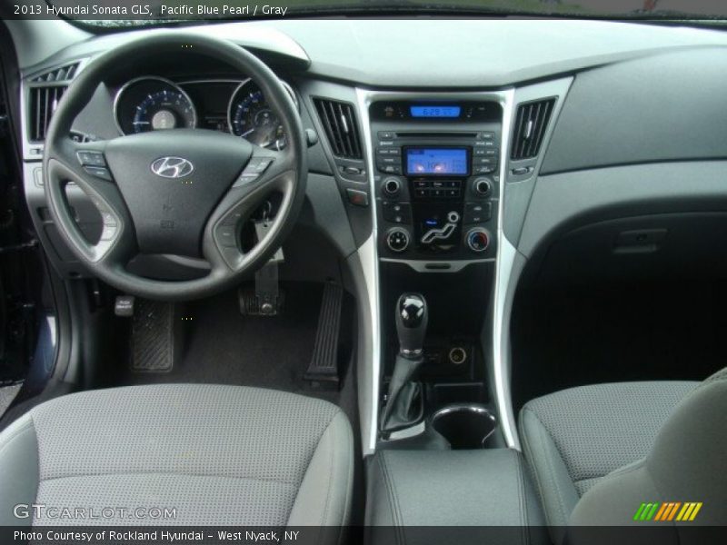 Pacific Blue Pearl / Gray 2013 Hyundai Sonata GLS