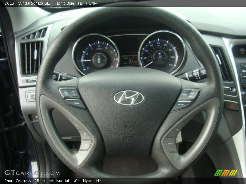 Pacific Blue Pearl / Gray 2013 Hyundai Sonata GLS