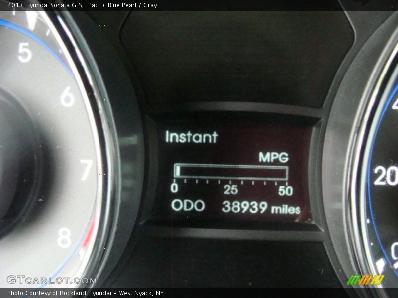 Pacific Blue Pearl / Gray 2013 Hyundai Sonata GLS
